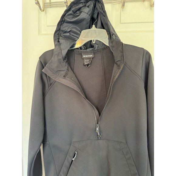 Burton Black DA NANG Half Zip Hooded Pullover Men's Jacket Size Small - Picture 2 of 12